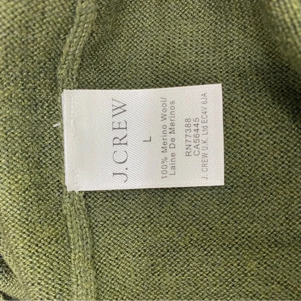 Men’s J. Crew Slim merino wool sweater Green Sz Lg